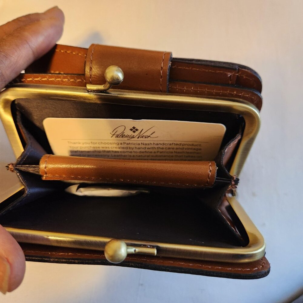 Patricia Nash Brown Signature Map Carisbrooke Riot Rust Satchel Set 4pc Set - Picture 17 of 17